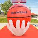 Popblow 6Ft Tall Large Inflatable Basketball Theme Party Decorations, Blow Up Basketball Sports Activities Supplies with Built-in 10 LED Light, Basket Ball Inflatable for Outdoor Yard
