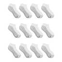 Hanes boys Extra Durable No Show Multipack athletic socks, White, Large - 3-9 US, Pair of 12