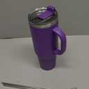 Beast 50 oz Tumbler with Handle Stainless Steel Vacuum Insulated Coffee Ice Cup Double Wall Travel Flask (Deep Purple)