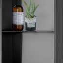 HOTIS 12"24" Black Double Selves Stainless Steel Shower Niche, Recessed Wall Niche, No Tile Needed Bathroom Niche for Shower Wall, Organizer Waterproof Recessed Wall Mounted Insert Storage Caddy (Blcak)