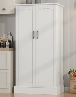 47” Pantry Storage Cabinet, Freestanding Kitchen Pantry Cabinet with Drawer and Adjustable Shelves, White Kitchen Pantry Storage Cabinet, Buffet Cupbo
Closet