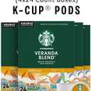 Starbucks K-Cup Coffee Pods, Starbucks Blonde Roast Hot or Iced Coffee, Veranda Blend, 96 Keurig Pods (EXP 06/12/27)