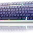 AULA F75 Pro Wireless Mechanical Keyboard,75% Hot Swappable Custom Keyboard,RGB Backlit,Pre-lubed Linear Switches,Side Printed PBT Keycaps Mechanical Gaming Keyboards,Gradient Purple