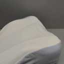 Ergonomic S Curve Reading Pillow for Sitting in Bed Adult- Back Pillow for Bed Sitting up with Adjustable Headrest- Memory Foam White, Blue