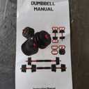 SmartBell Gym, 60 lbs. 4-in-1 Adjustable Interchangeable Dumbbell, Barbell, and Kettlebell Weight Set, Black