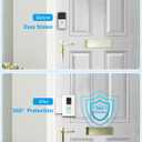 Anti-Theft Ring Doorbell Mount, Adjustable No-Drill Stainless steel Mounting Bracket Cover Holder Compatible with Ring Doorbell 4/3/2/1 for Home Rentals Office Room, White