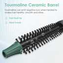 BANGMENG Mini Thermal Round Brush, 0.35 Inch Barrel Volume Heat Styling Brush for Men and Women Short Thin Curly Straight Hair, Heated Curling Iron,12 Temperature Setting (0.95 Inch with Bristles)