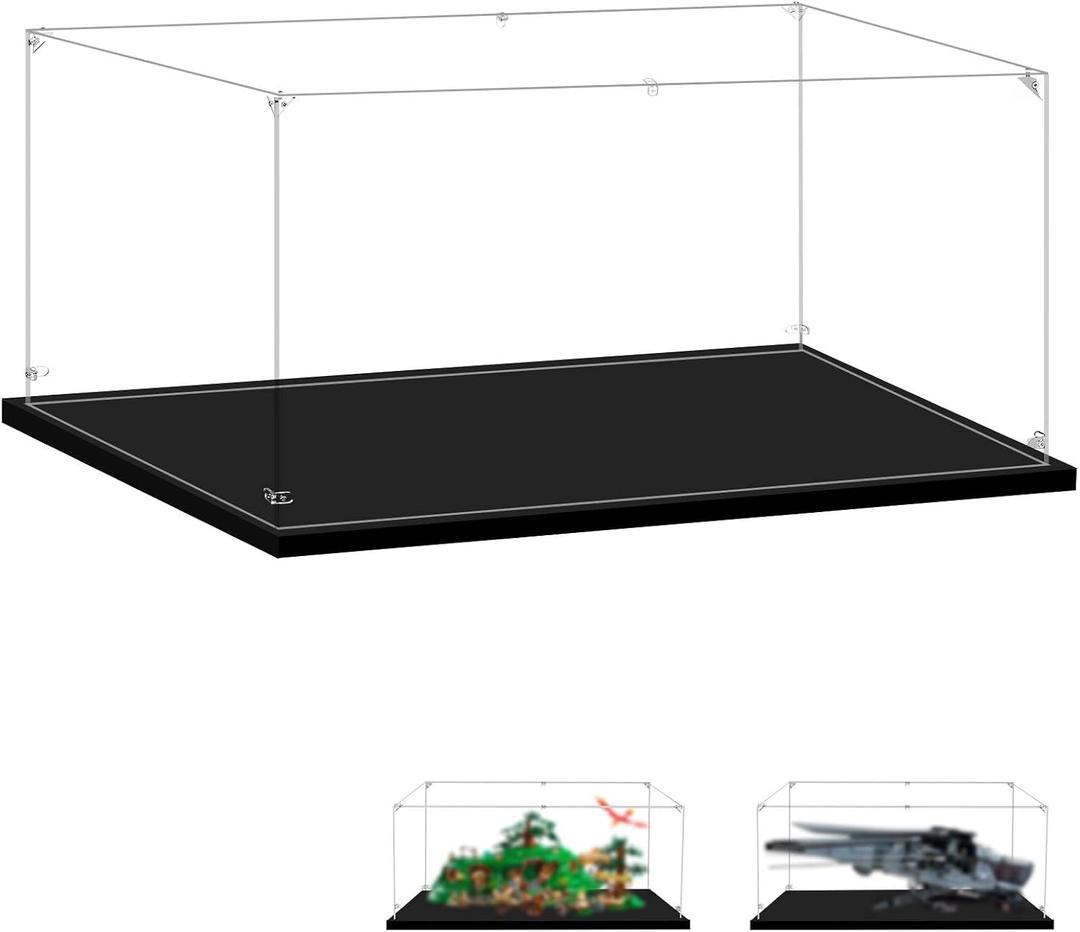 Display Case for Lego 10354 The Lord of the Rings: The Shire, 10327 Dune Atreides Royal Ornithopter or 76286 Guardians of the Galaxy: The Milano, 25.59x13.77x11.81inches (65x35x30cm).
