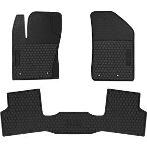 Car Floor Mats for Jeep Renegade 2015 2016 2017 2018 2019 2020 2021 2022 2023 2024 2025 Custom Fit Full Black Rubber Car Floor Liners Set All Weather Protection Heavy Duty Odorless