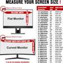 ZYY 2 PACK Computer Monitor Privacy Screen 24 Inch for 16:10 Aspect Ratio Desktop, Removable Monitor Anti Glare & Privacy Filters, UV Screen Protector, Anti Scratch Film