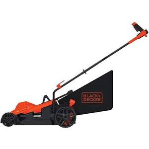 BLACK+DECKER Electric Lawn Mower with Bike Handle, 15-Inch, 10-Amp, Corded (BEMW472BH)