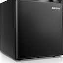 EUHOMY 1.1 Cubic Feet Mini Freezer, Countertop, Single Door Compact Upright Freezer with Reversible Door, Removable Shelves, Small freezer for Home/Dorms/Apartment/Office, New Black (1.1 CU.FT)