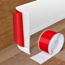 Vinyl Baseboard Molding Trim 3 Inch x 100 Feet Peel and Stick Baseboard Trim Flexible PVC Cove Base Moulding Self-Adhesive Trim for Garage Bathroom Cabinet Floor Walls, White