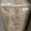 OfficeFactor Drafting Chair Tall Office Chair with Arms Executive Ergonomic Standing Desk Chair with Anti Scratch Wheels and Footrest