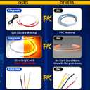 DUOFU365 DRL Led Light for Car, Switchback Led Strip Light, 2Pcs 24inches Dual Color Sequential Turn Signal Strip (Amber/Yellow & White)
