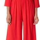Amazon Essentials Women's Relaxed-Fit Matte Jersey Jumpsuit (Red, XS)