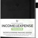 Legend Income & Expense Tracker – Bookkeeping Record Book– Accounting Ledger – Small Business Supplies Account Notebook, 7x10″ (Black)