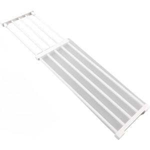 Closet Tension Shelf, Closet Tension Shelf Rod Heavy Duty Wardrobe Organizer Expandable Length Metal Storage Rack for Wardrobe Cupboard Kitchen Bathroom (75-120cm Length)