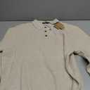Sweater for Men Ribbed Basic Long Sleeve Slim Fit Pullover Sweater Apricot 2XL Cream