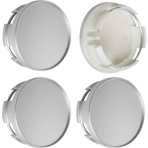 2.5Inch 63MM Wheel Center Caps for Dodge RAM 1500 Rim Hub Caps 6KF18TRMAA, Pack of 4 (Silver, Outer 63MM, Inner 56MM, Easy DIY Installation)
