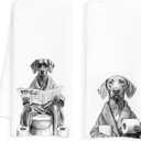 Weimaraner Gifts Hand Towels for Bathroom Set of 2, Weimaraner Dog Hand Towels for Washroom Bathroom Decor, 16x24 Inch