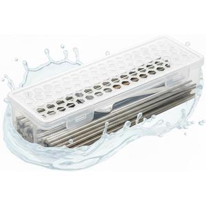 Dishwasher Basket for Small Items, Dishwasher Silverware Holder for Chopstick, Knives, Scoops, Ideal for Small Utensils for Washing, Drying, or Storing (Rectangular)