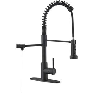 Drinking Water Faucet, Pull-Down Kitchen Sink Water Filtration Faucet, Bar Water Filter Faucet, Matte Black, Stainless Steel, PAKING PB1030
