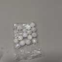 Ferreve 20 Pcs Chunky Bubblegum Beads 20mm Focal Pen Large Rhinestone Pearl Beads for DIY Beadable Pen School Jewelry Making Keychain Craft Making(White)