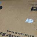 Cat Litter Box Enclosure with Cushion, Hidden Litter Box Furniture with Removable Dividers, Reversible Entrance Left or Right Side, Cat House, Greige CB84605X (Light Ivory and Brown)