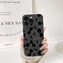 Lovmooful Compatible for iPhone 14 Pro Case Cute Cool Cherry Black Design for Girls Women Soft TPU Shockproof Protective Girly for iPhone 14 Pro-Cherry