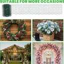Chicken Wire for Floral Arrangements 3.94 x 118 Inch Green Mesh Hexagonal Iron Wires for Crafts Galvanized Poultry Garden Fencing DIY Decoration
