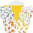 wegreeco Cloth Diapers 6 Pack with 6 Inserts & 1 Wet Bag, Washable Cloth Diapers for Babies, One Size Adjustable Reusable (Bright Animals)