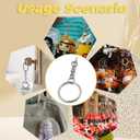 100Pcs 1 Inch Key Ring Bulk 25mm Keychains Set with Chain and Open Jump Rings, Key Chain Rings Assorted for Jewelry Making, DIY Crafts, Car Keys