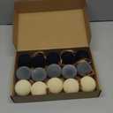 PullCrease 15 Pcs Velvet Christmas Ornaments 2.36 Inch Neutral Shatterproof Plastic Velvet Balls Flocked Ornaments for Christmas Tree Hanging Decorations(Beige, Gray, Dark Blue)