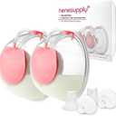 Nenesupply Handsfree Wearable Breastmilk Collection Cara Cups Compatible with Spectra S1 S2 9 Plus Baby Buddha Momcozy V1 Lansinoh Breast Pumps 24mm Silicone Flanges Replacement for Spectra Pump Parts