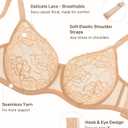 Minimizer Bras for Women Underwire Full Coverage Plus Size Unlined Bra for Heavy Breast (L)