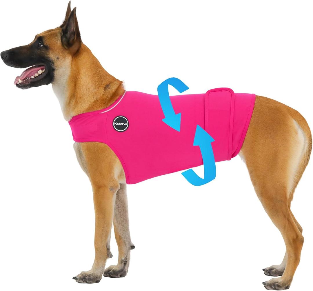 Dog Anxiety Vest, Skin-Friendly Thunder Jacket for Dogs, Dog Calming Shirt for Thunder, Fireworks, Vet Visits and Separation - Keep Pet Calm Without Medicine, Fit for Medium Dogs (Hot Pink)