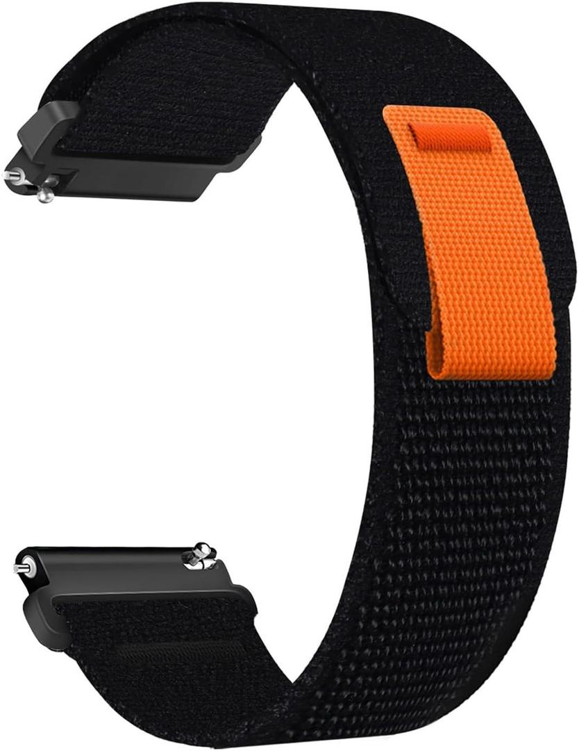 Nylon Band Compatible with Samsung Galaxy Watch 7/FE/6/5 Pro 4 3/Watch 4 6 Classic/Active/Gear S2 S3 Frontier Band, 22mm Sport Loop Strap for Galaxy Watch 