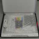 16-Inch Rechargeable Doodle Glow LED Note Board, 7-Color Light Modes, Neon Art Dry Erase Light Up Drawing Pad with Built-in Stand, Sketching Gift Toy for Kids/Girls/Teens, 5 Markers & Tracing Book (White)