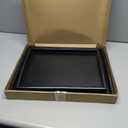 DILLMAN Serving Tray Large Black Wood Rectangle Food Tray Butler Tray Breakfast Tray with Handles (Large+Small)