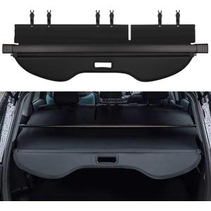Trunk Cargo Cover for Ford Escape 2013 2014 2015 2016 2017 2018 2019 Retractable Rear Trunk Cargo Luggage Security Shade Cover Shield Interior Accessories Waterproof Upgraded Version (Black) (Large (Upgrade No Gap))