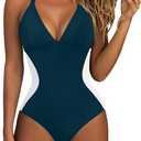 SUUKSESS Women Slimming Tummy Control One Piece Swimsuit Sexy Bathing Suit, Size L