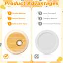 Sieral 70mm Bamboo Jar Lids with Straw Hole for Glass Cups Reusable Wooden Mason Jar Lids for Beer Can Cups, 2.76 Inch Canning cover with Silicone Ring for Regular Mouth Drinking Jars(30 Pcs)