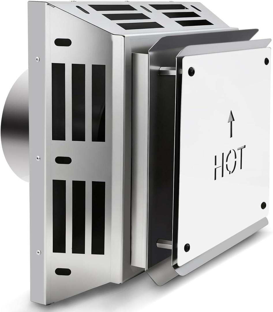 46DVA-HC Horizontal Square Termination Cap, 4" x 6 5/8" Direct Vent - for Direct Vent Gas Stoves or Fireplaces, Twist Lock Construction