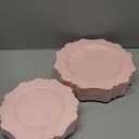 COLOSUS Disposable Pink Party Plastic Plates Set, 60 Pack (30 Guest) Dinner & Salad/Dessert Plate for Spring Wedding Birthday Party Dinner,Easter Day party plates