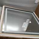 36"x 36" LED Bathroom Mirror with Stepless Dimmable, Backlight Wall Mirrors with Anti-Fog Bathroom Digital Mirror for Wall, 3 Color Modes, Memory Function Smart Mirror