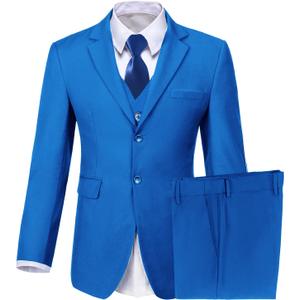 Boys Suits Kids Toddler Tuxedo Suit for Boys Formal Dresswear Set and Tie Size 4 Royal Blue