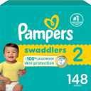 Pampers Baby Diapers - Swaddlers - Size 2, 148 Count, Ultra Absorbent Disposable Infant Diaper
