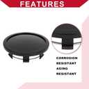 Universal Car Wheel Center Hub Cap/Rim Cover Hub Caps/for Most Cars/Snap-in Plastic 76mm 2.99" OD / 4 Pcs Black