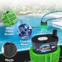 Pool Cover Pump above Ground - Submersible Water Sump Pump Swimming Water Removal Pumps, with Drainage Hose & 25 Feet Extra Long Power Cord, 850 GPH inGround, 3 Adapters